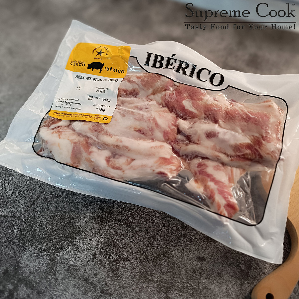 西班牙黑豚豬肋條肉 (Iberico Rib Fingers 伊比利亞 星) (約0.9kg) (急凍-18°C)