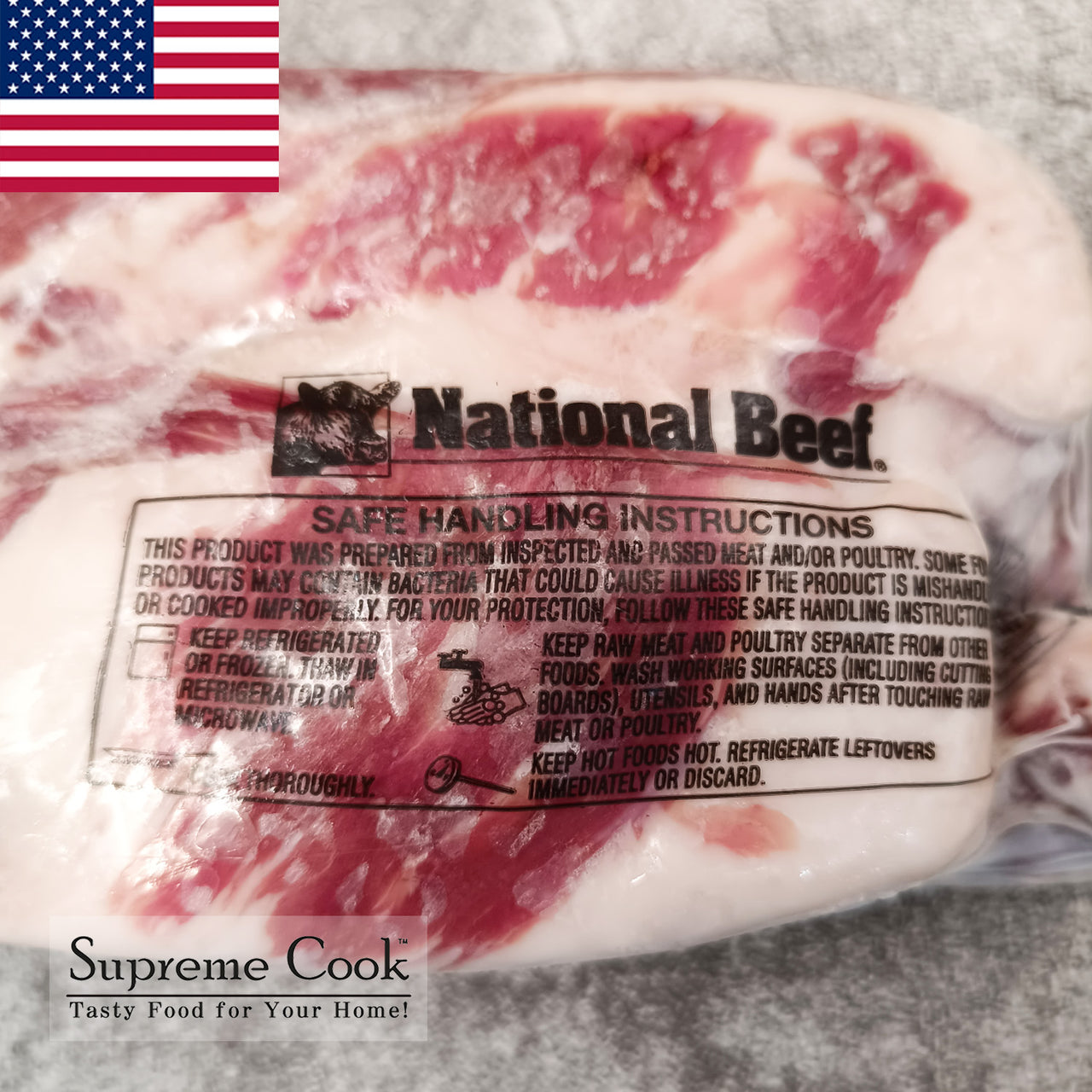 National Beef 美國頂級牛肋條 800g-900g (急凍 -18°C)